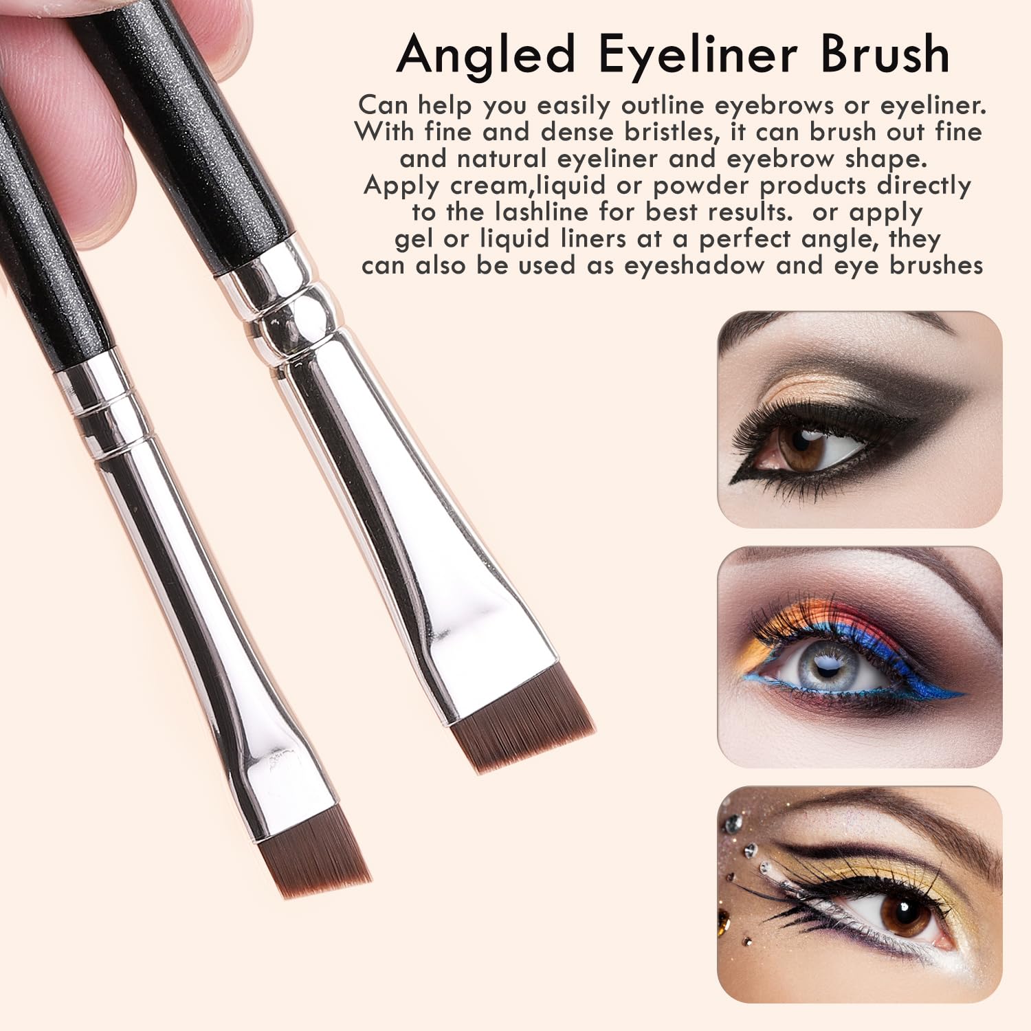 KINGMAS fine-tip brush enables ultra-thin gel liner precision.