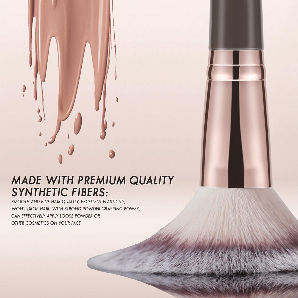 KINGMAS foundation brush double-ended round-contour head for seamless blush application