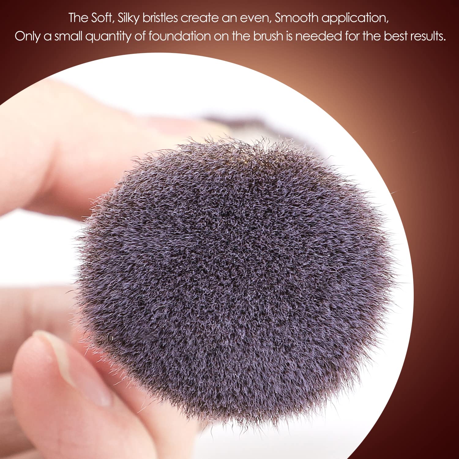 KINGMAS foundation brush powder buffer for seamless setting and natural finish.