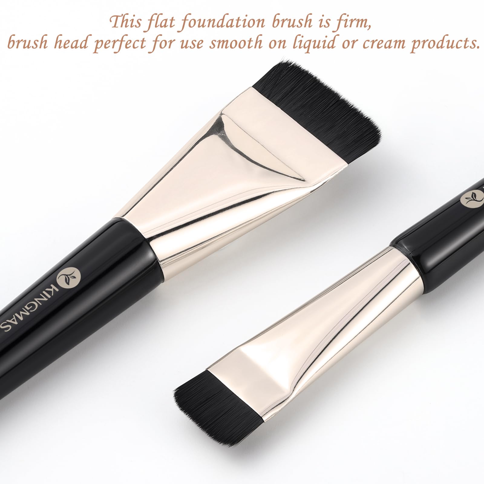 KINGMAS liquid foundation blending brush delivers even coverage with less absorption.