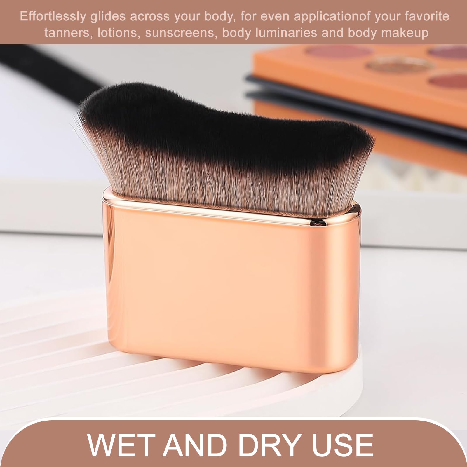 KINGMAS Multiuse brush blends foundation, bronzer, and self-tanner for seamless finish