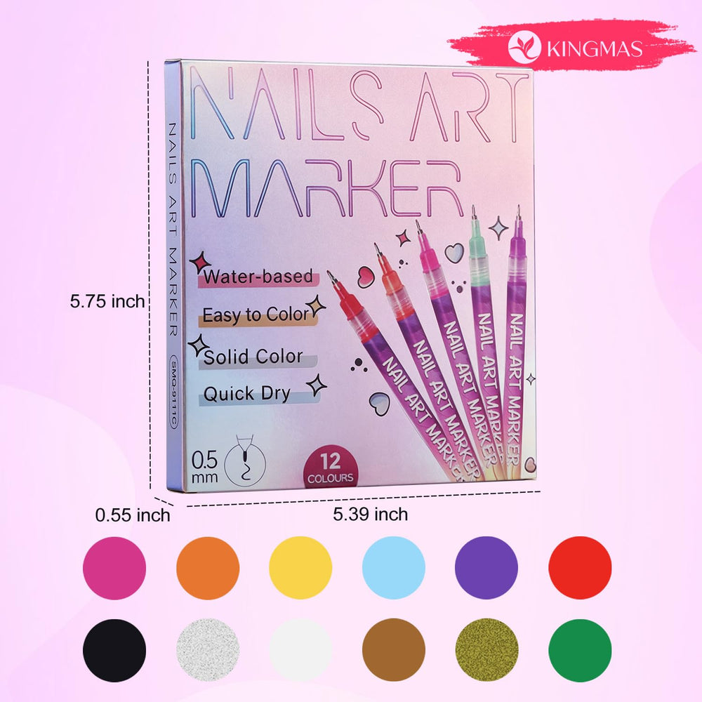KINGMAS quick-drying formula reduces smudges for crisp results.