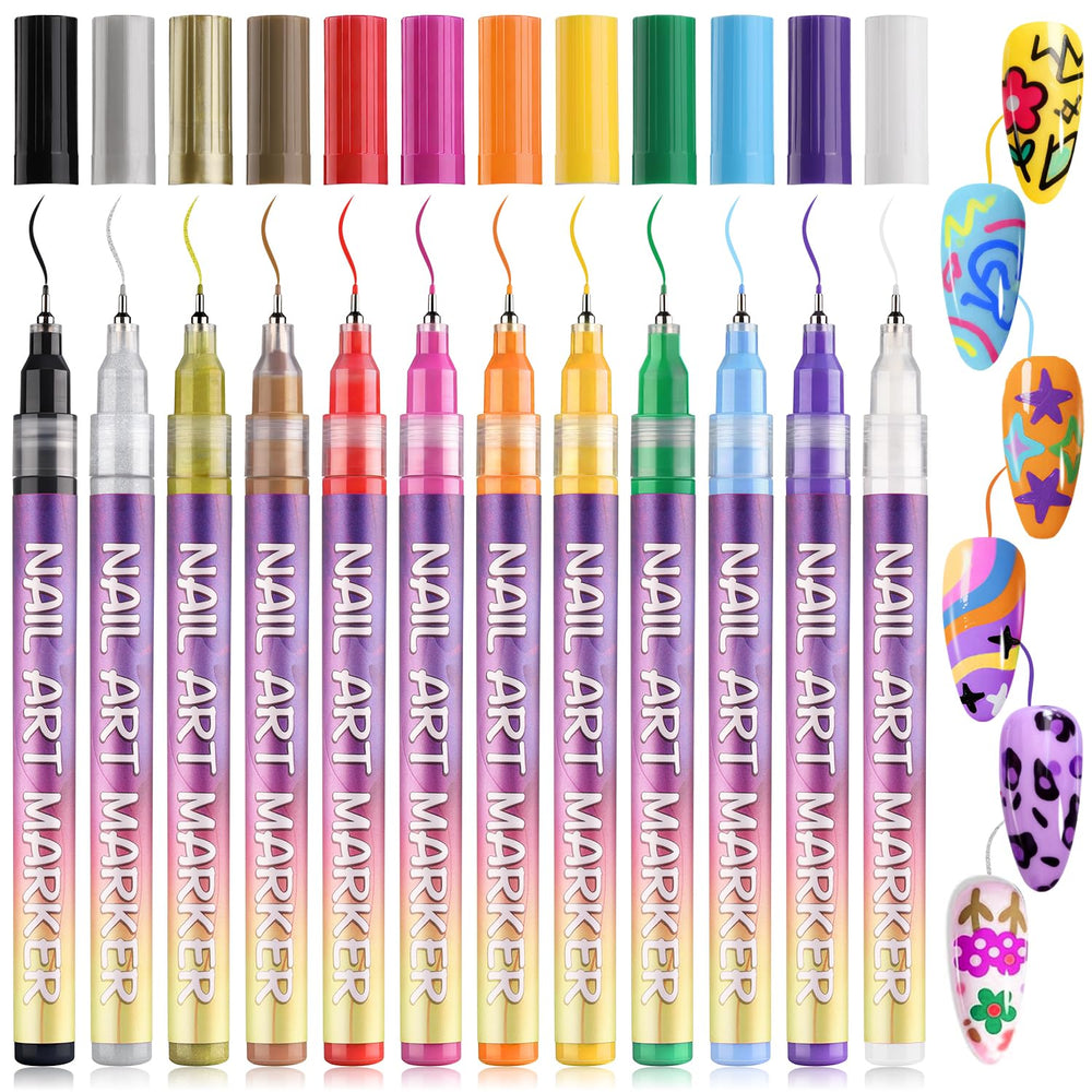 KINGMAS 12-color set enables varied styles from flowers to abstract art.