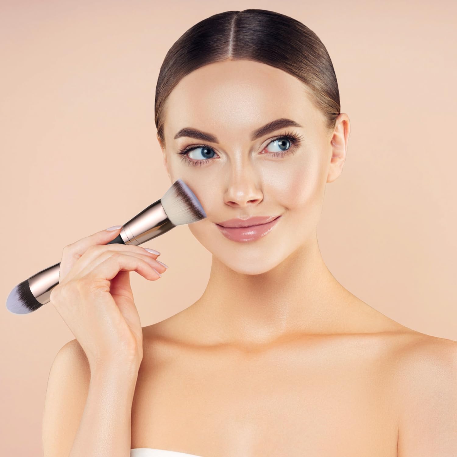 Kingmas powder blender double ended brush for seamless powder buffing.