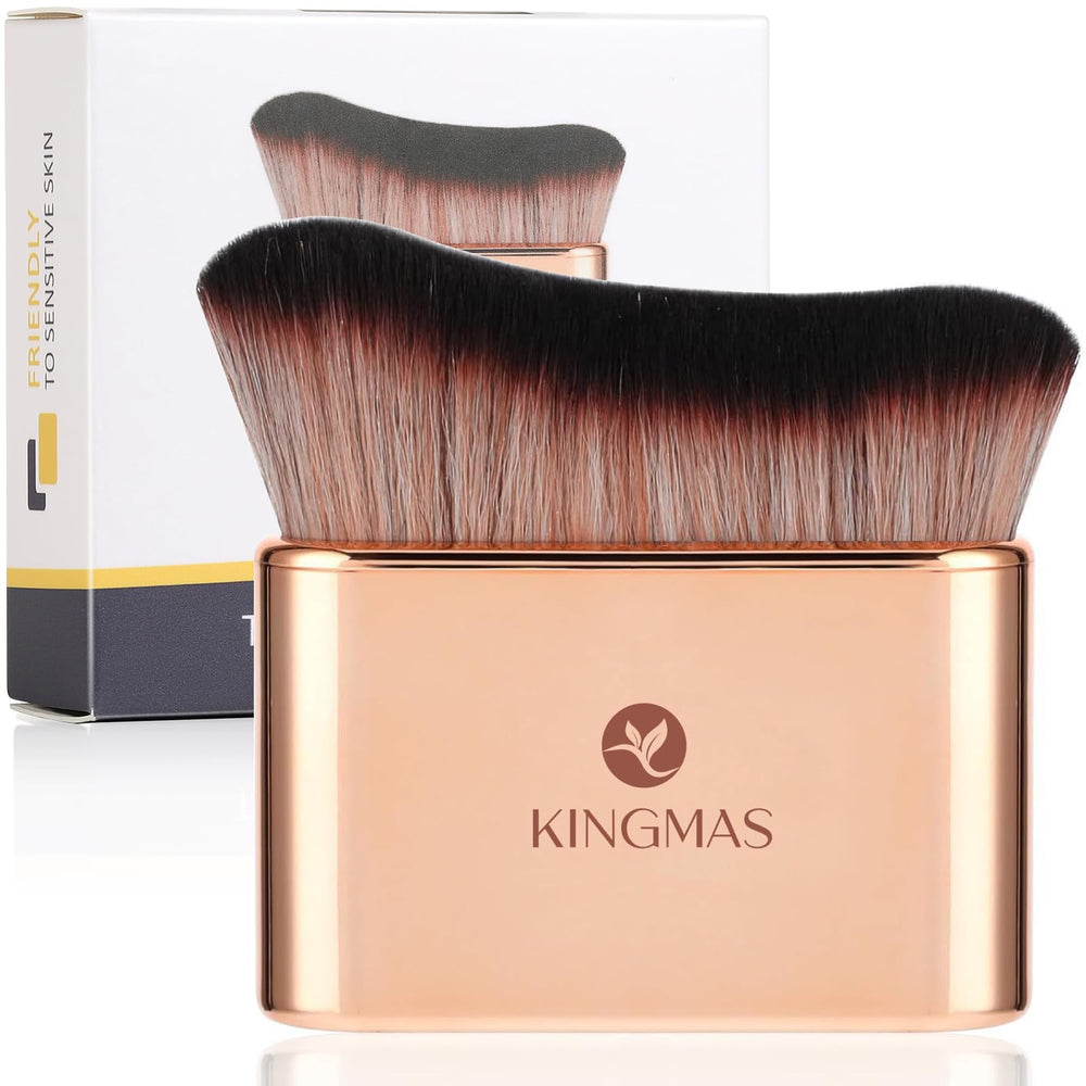 KINGMAS Self Tanner Brush with rose-gold handle for smooth, even tanning
