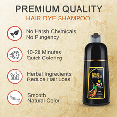 KINGMING Aplicación tipo champú con coloración herbal suave para el cabello.