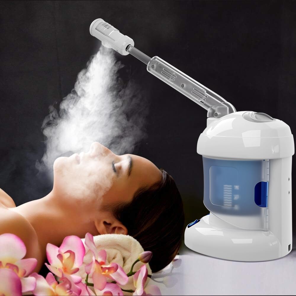 Kingsteam facial steamer with extendable arm for easy at-home spa sessions