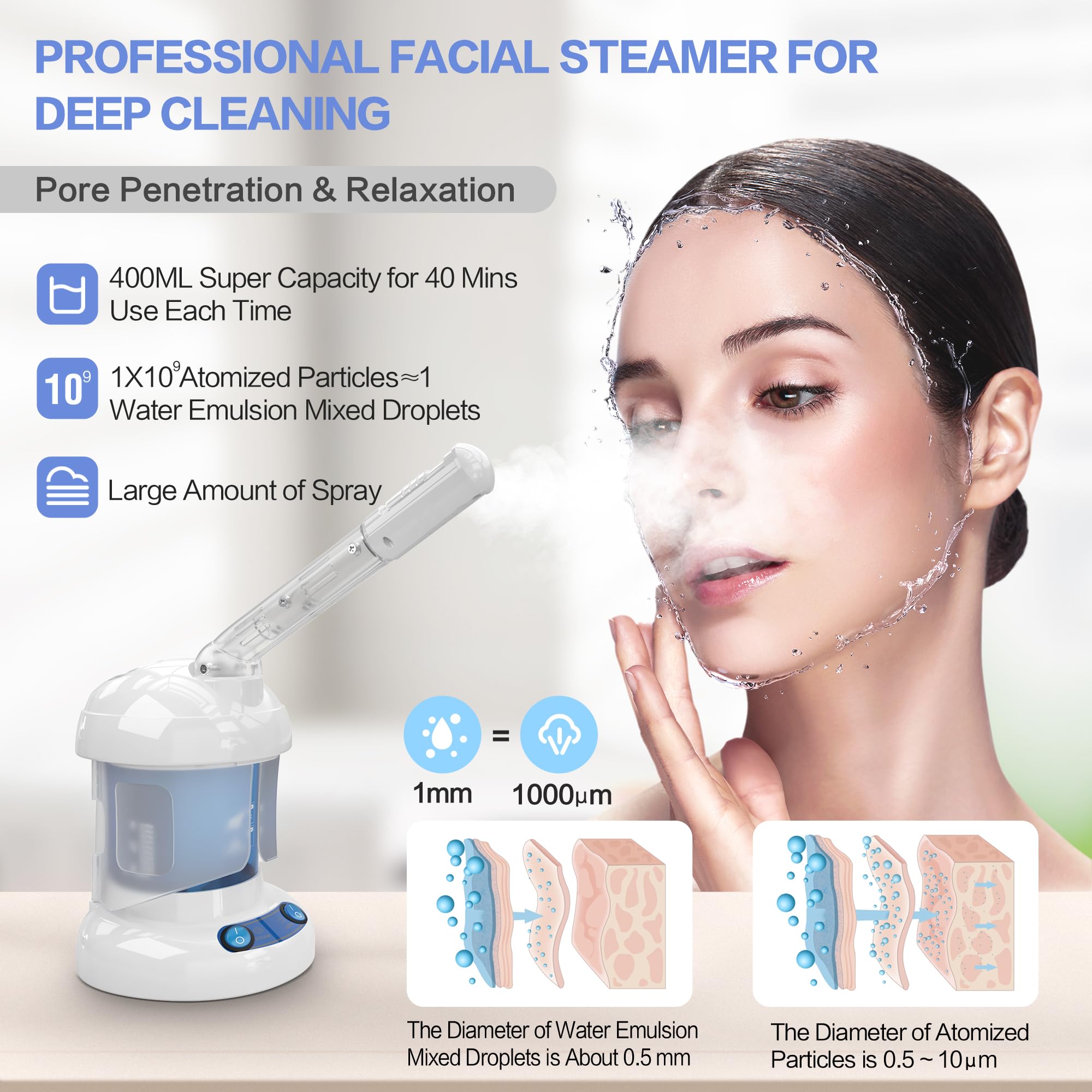 Kingsteam ozone feature enhances atomization for deeper cleansing sessions