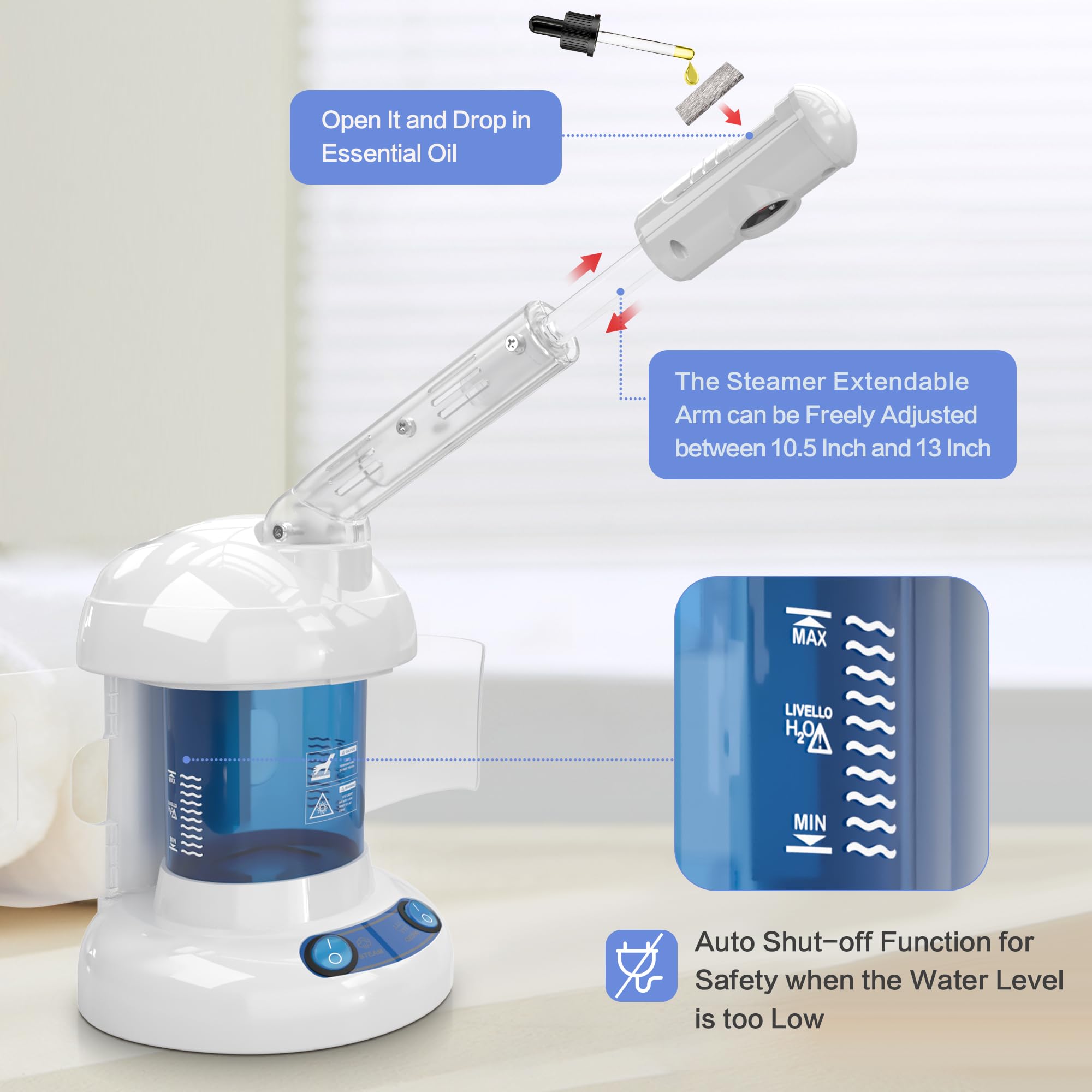 Kingsteam with PTC ceramic heating delivers steady hot mist