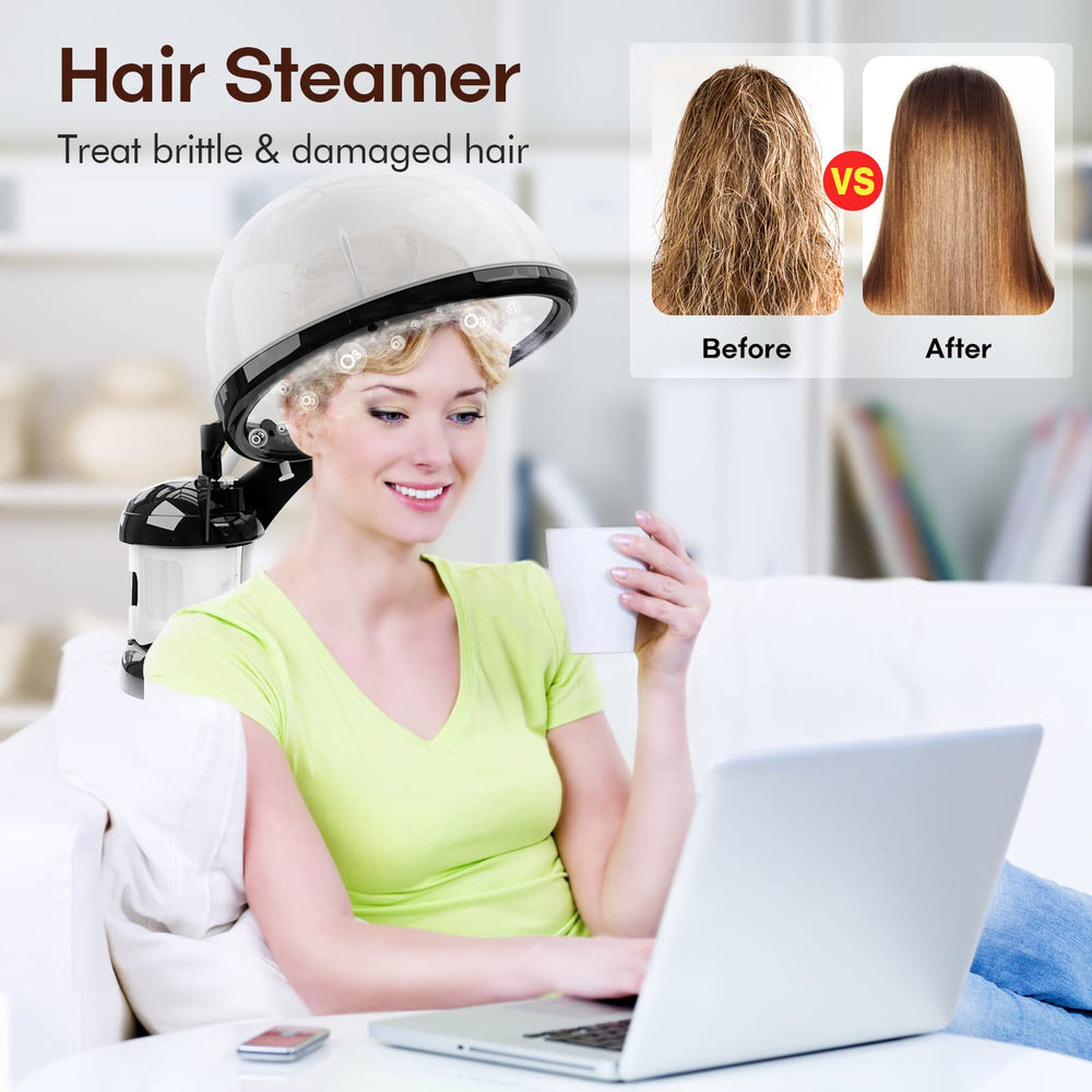 Kingsteam microfine steam diffusion for deeper penetration into hair and skin