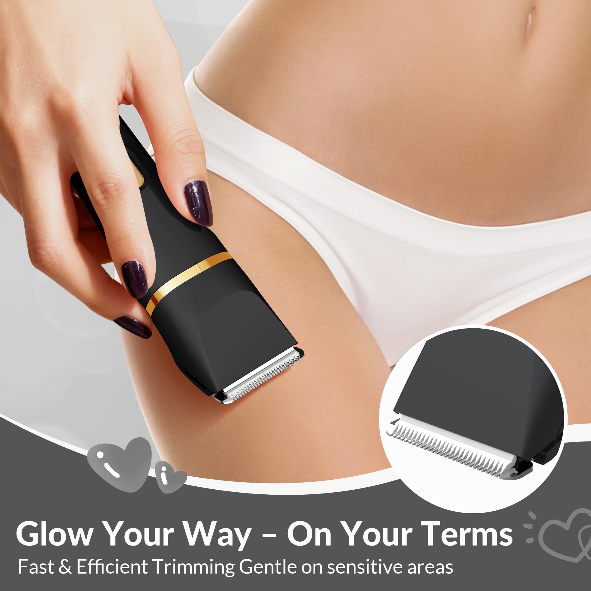 KINGTEE ergonomic handle for comfortable, steady grooming.