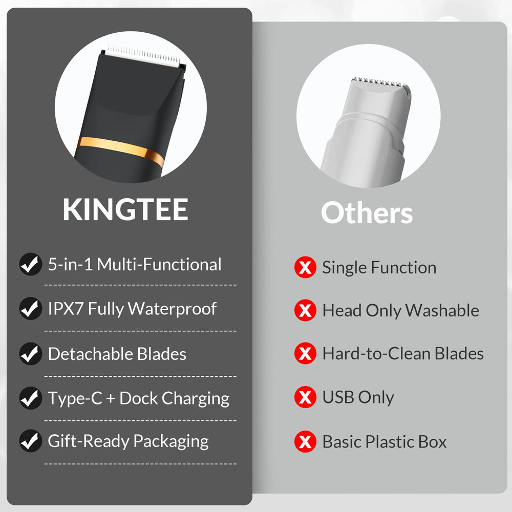KINGTEE quiet operation for discreet grooming sessions.
