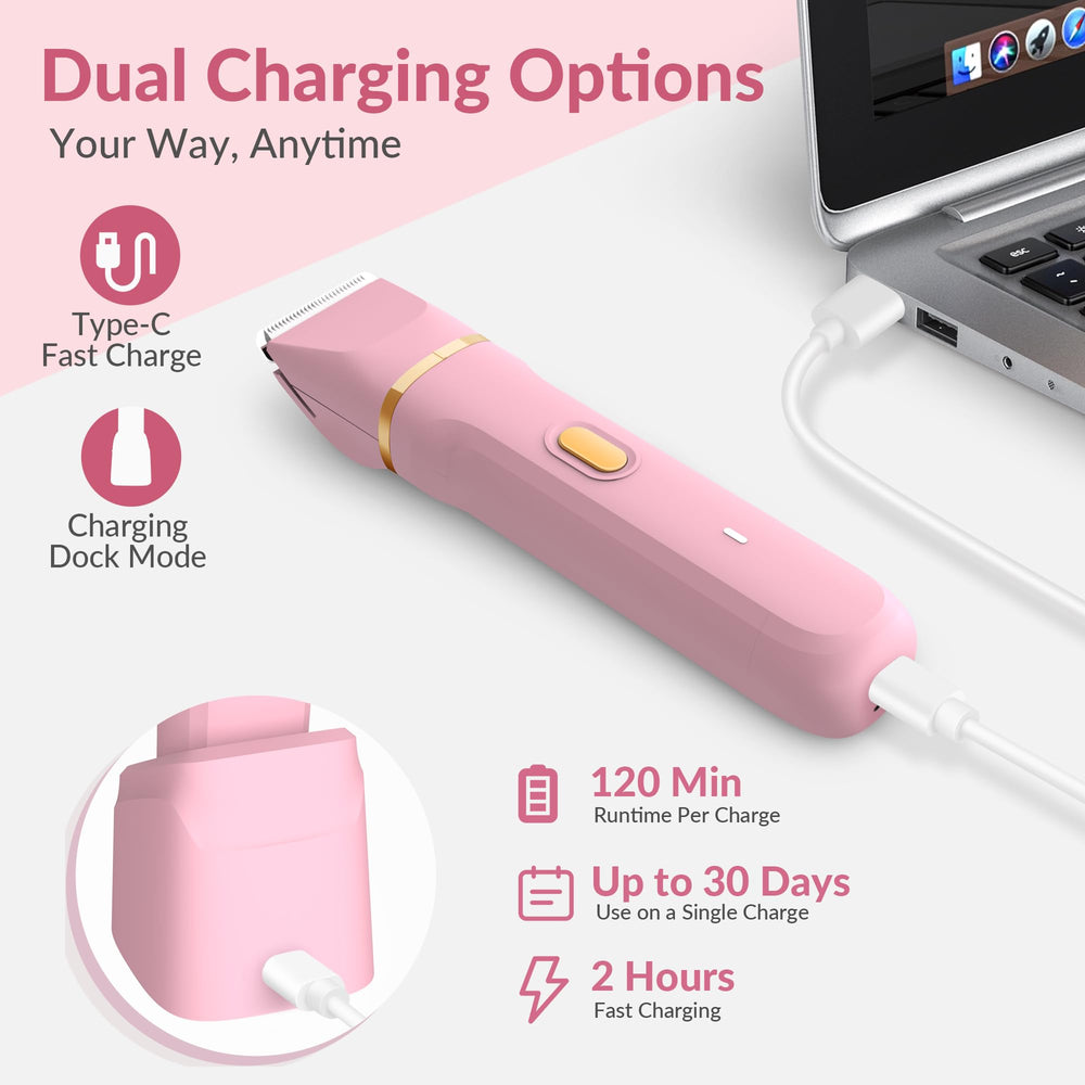 KINGTEE USB-C rechargeable trimmer offers cordless convenience for quick touch-ups.