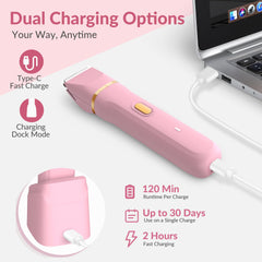 KINGTEE USB-C rechargeable trimmer offers cordless convenience for quick touch-ups.