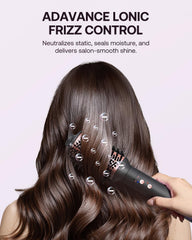 Kinked frizz-free finish with smart airflow and ions