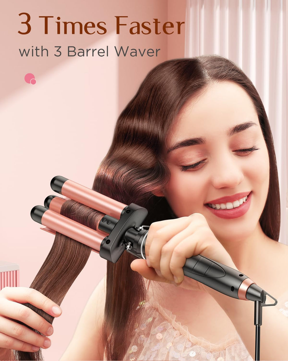 Kinked flat-iron straightener for smooth, sleek hair styling