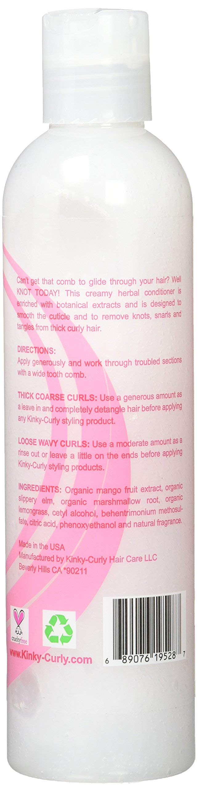 Kinky Curly Knot Today: textura cremosa que facilita el acondicionamiento sin enjuague.