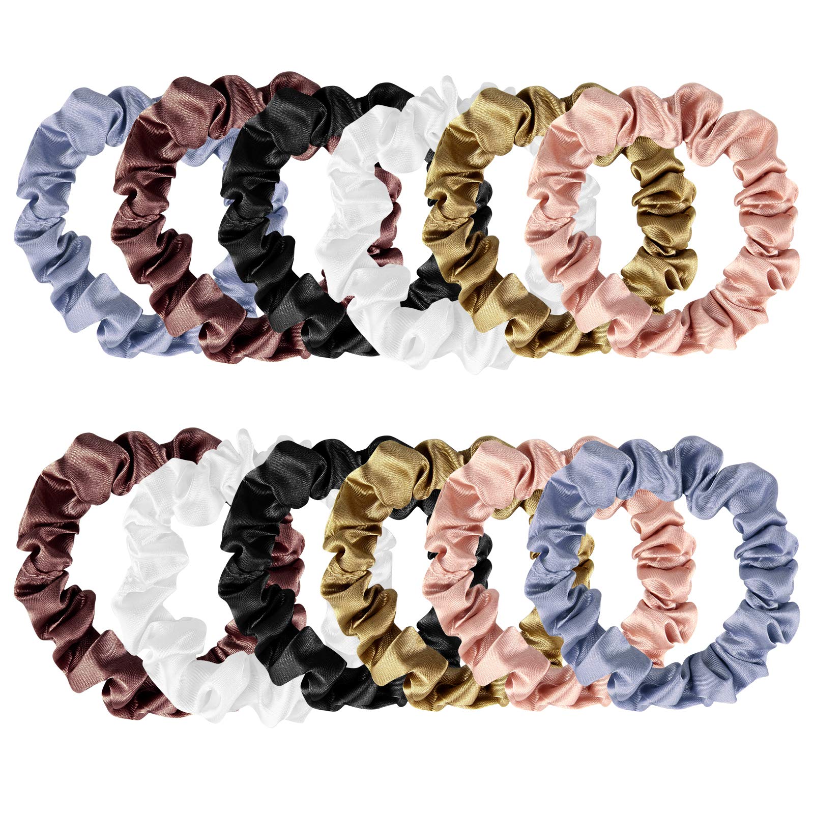 KINMINGZHU gomas de seda para cabello rojo, suave y duradera para coleta diaria.
