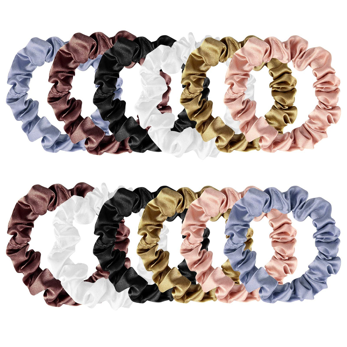 KINMINGZHU gomas de seda para cabello rojo, suave y duradera para coleta diaria.
