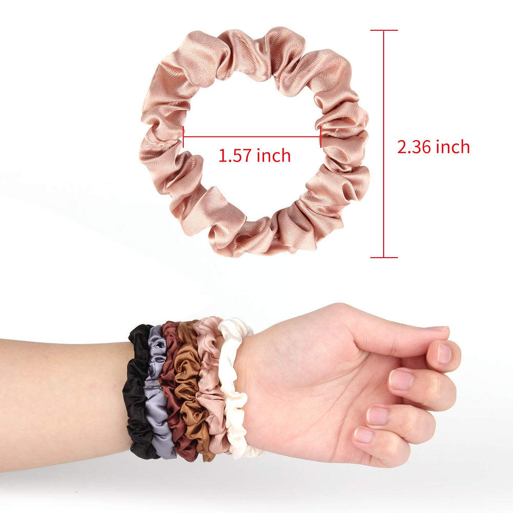 KINMINGZHU gomas de seda para cabello rojo, suave y duradera para coleta diaria.