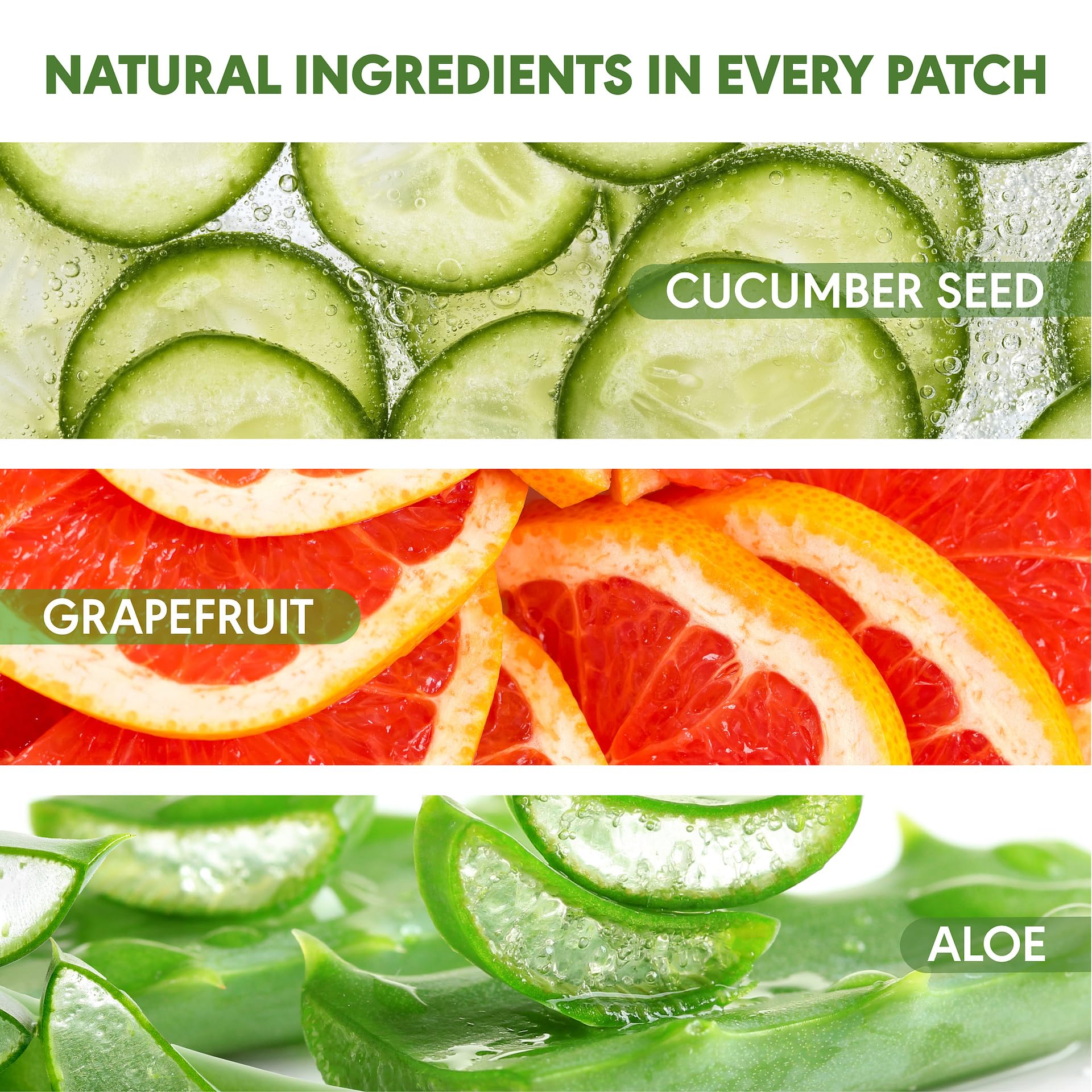 Parche ocular Kinpur Organic calmante con aloe para ojos cansados.