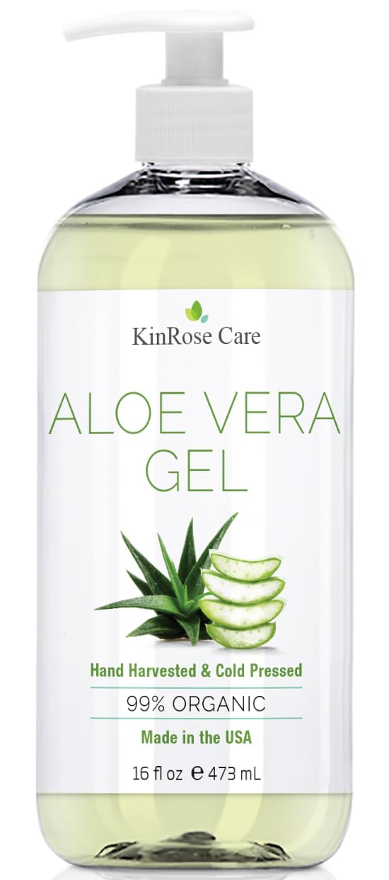 KinRose Care Aloe Vera puro, uso para cabello con hidratación suave.