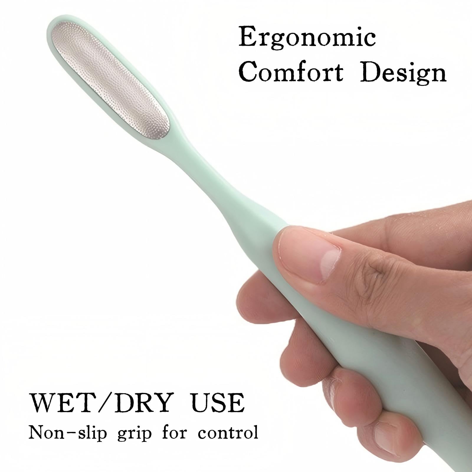KINTEGOOD precision tool exfoliates dead skin safely around toe gaps.