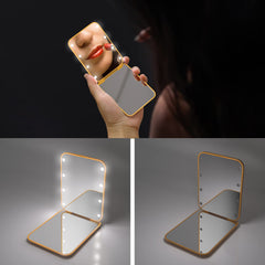 Kintion pocket mirror shows 1x and 3x magnification for detailed grooming.