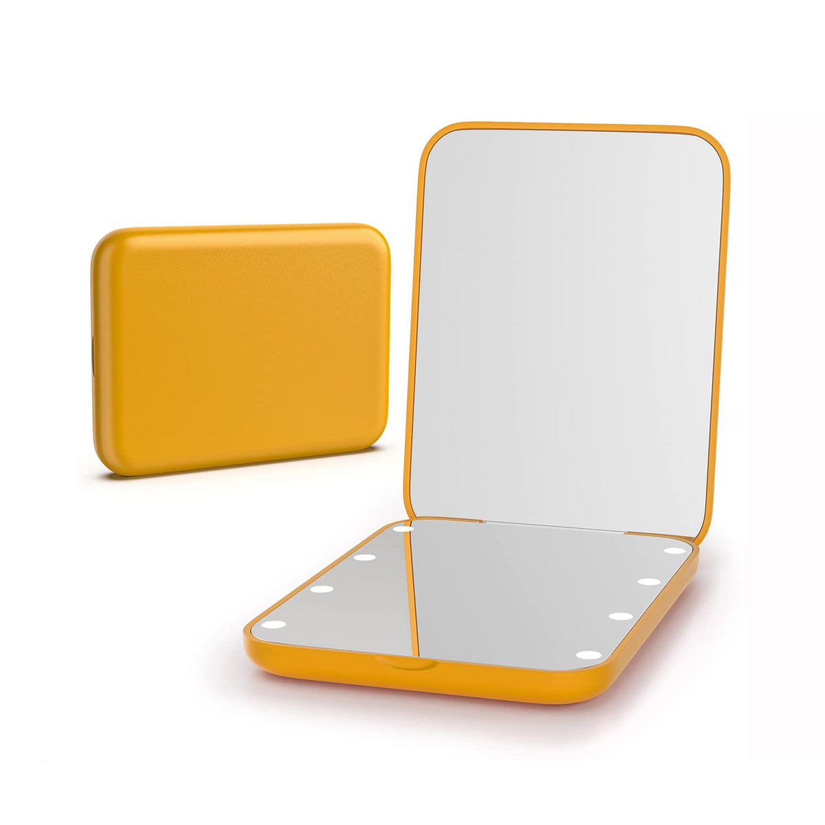Kintion pocket mirror with two sides and LED for precise makeup checks on the go.