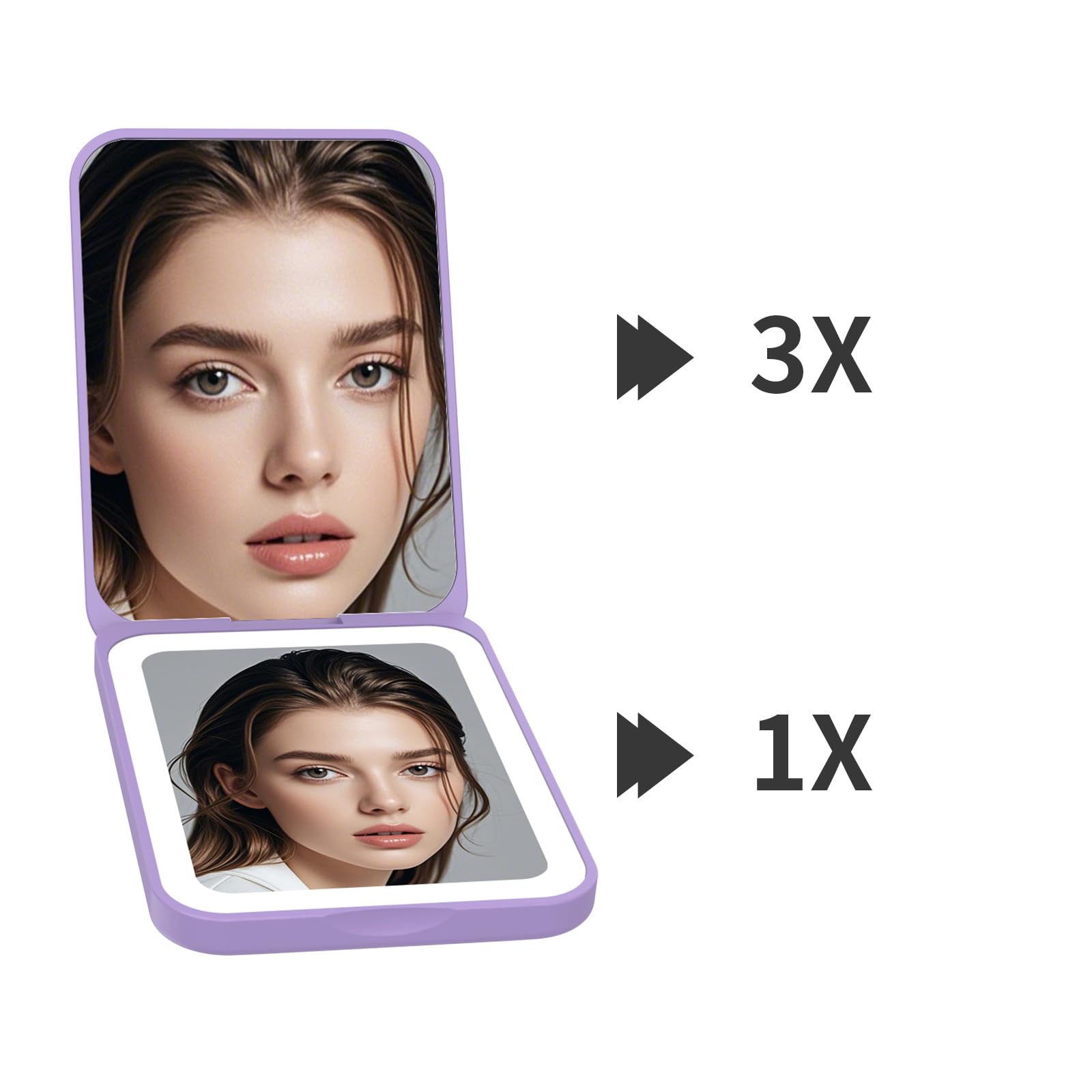 Kintion pocket mirror in compact folding design ideal for purses and travel