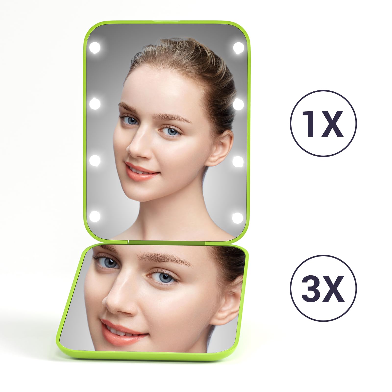 Kintion Pocket Mirror folding design shown as a compact travel companion.