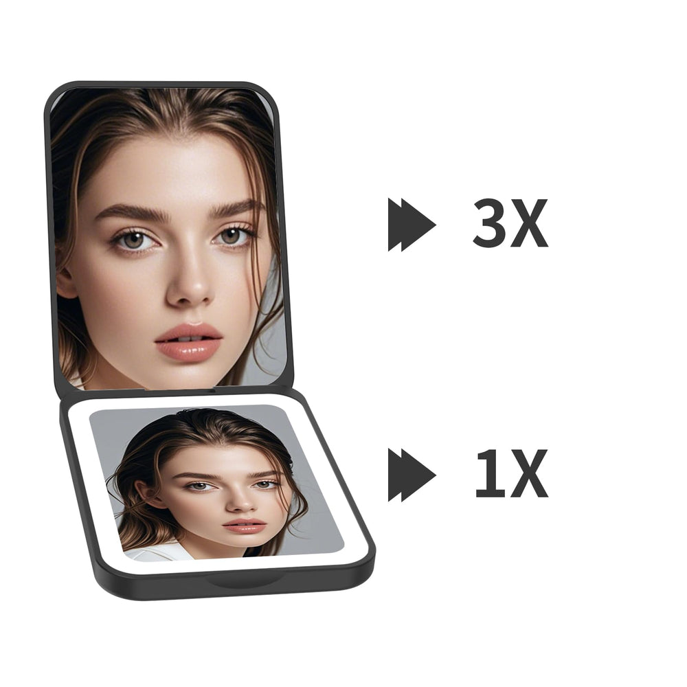 Kintion folding travel mirror stays slim and portable in your bag.