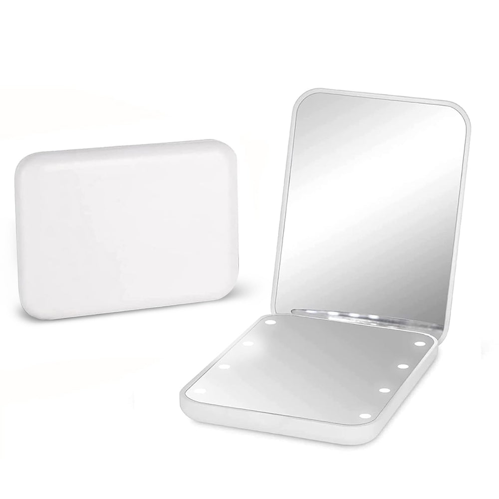 Kintion pocket mirror LED 1x-3x magnification for precise makeup checks on the go.