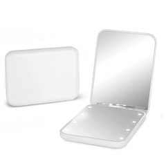 Kintion pocket mirror LED 1x-3x magnification for precise makeup checks on the go.