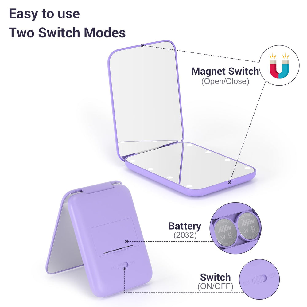 Kintion Pocket Mirror fits purse and travel in a compact size