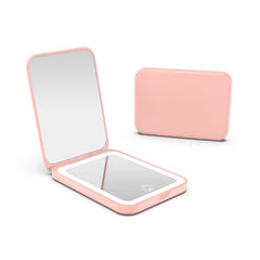 Kintion pocket mirror with soft light for precise makeup application