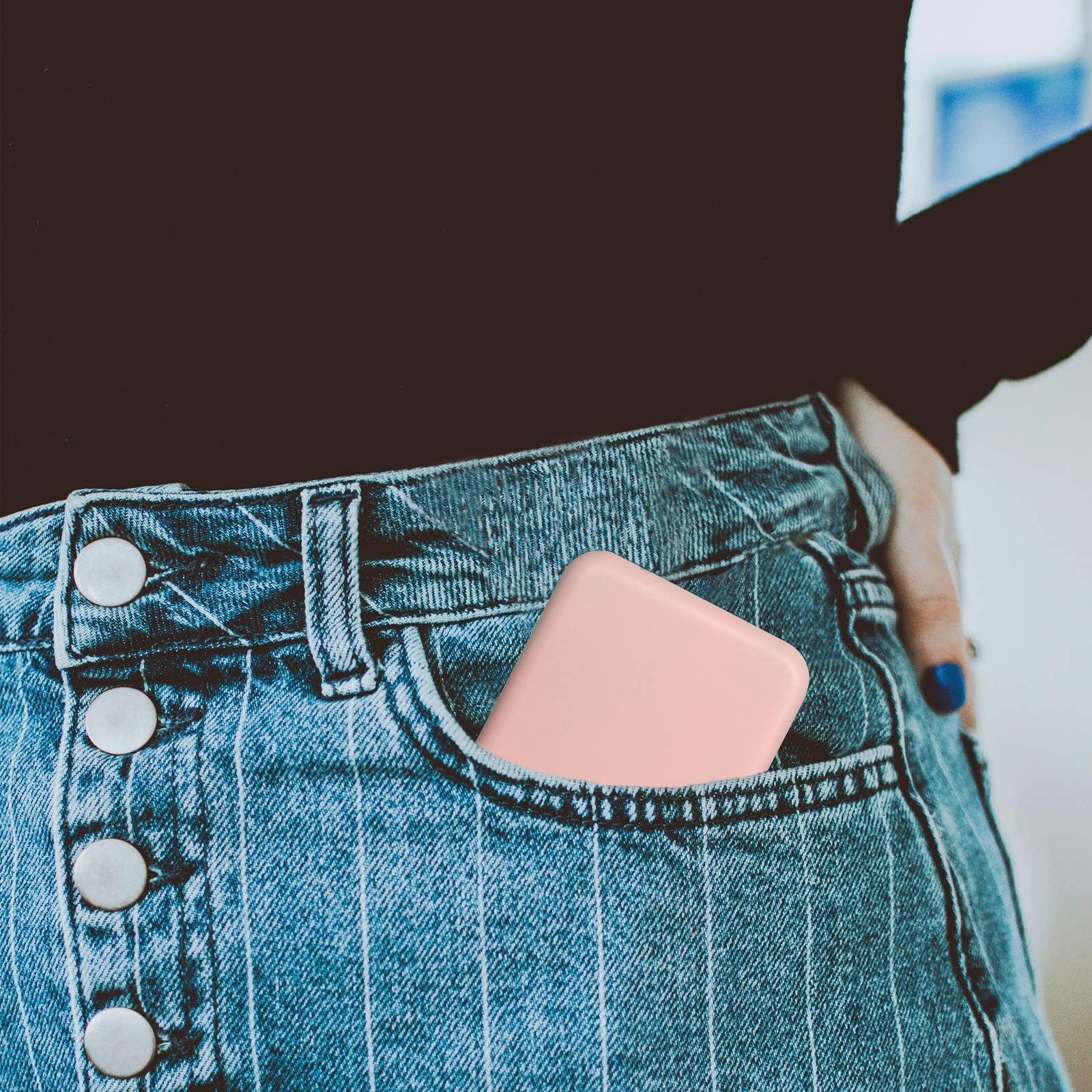 Kintion pocket mirror two-sided design supports full-face and detail checks.