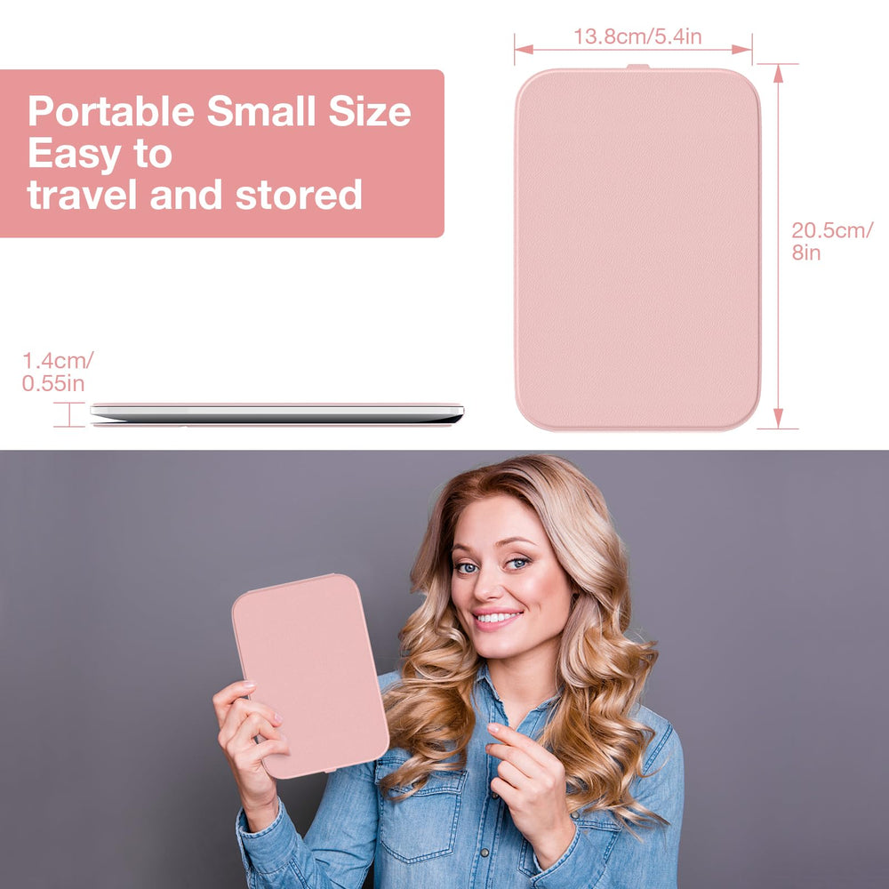 Kintion Travel Makeup Mirror shows 60 LEDs delivering bright, even lighting for precise makeup.