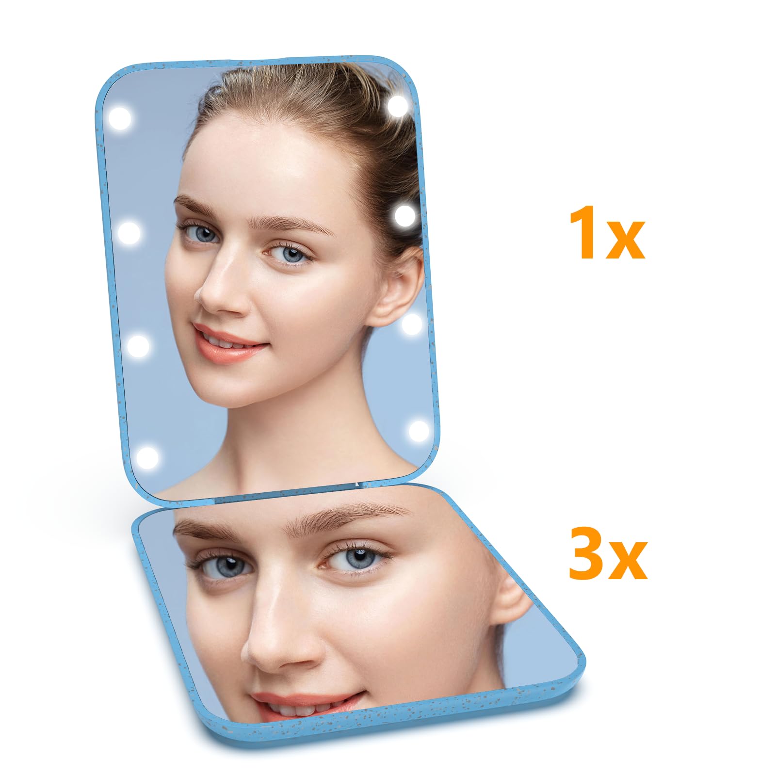Kintion blue folding pocket mirror ready as a stylish gift
