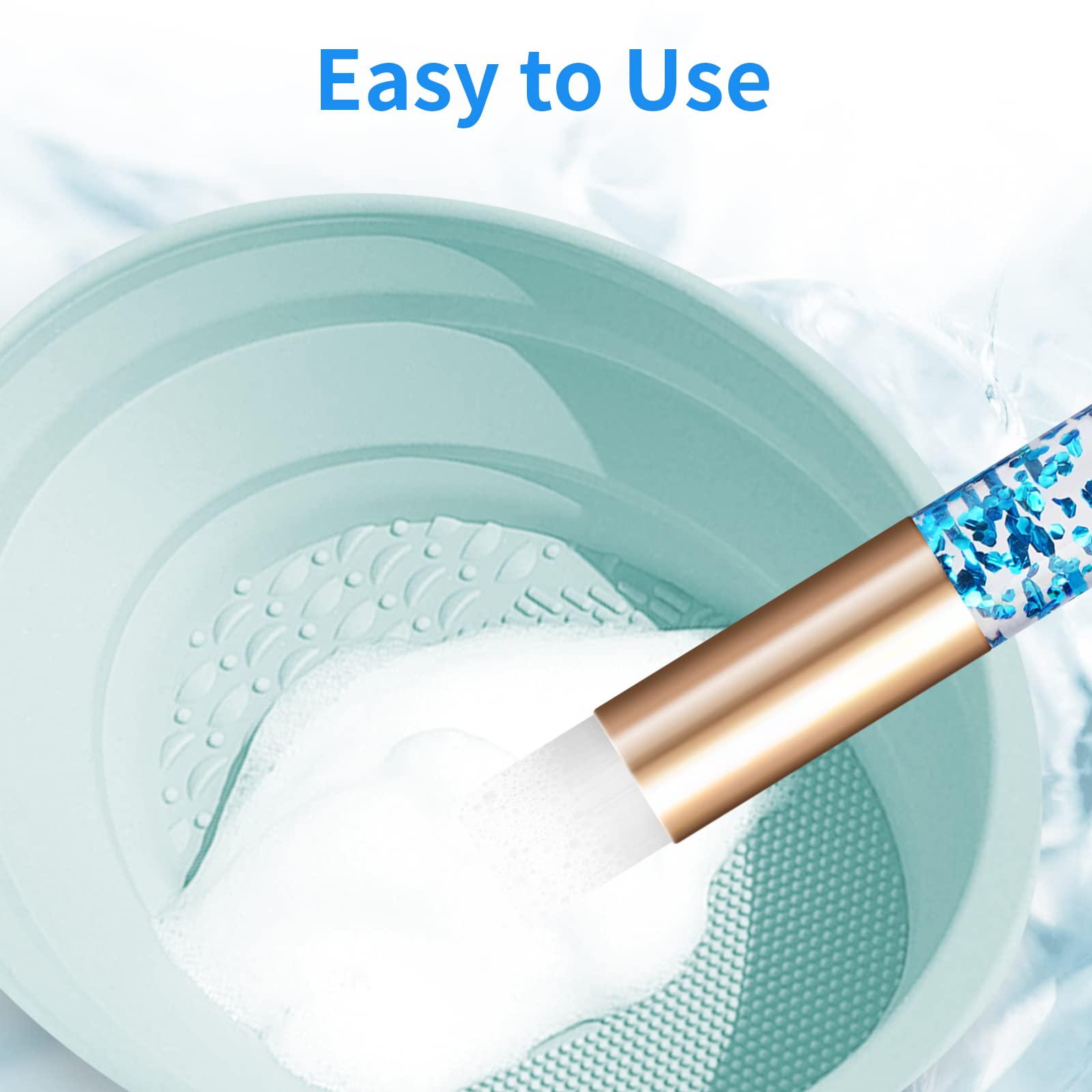 Kirecoo lash shampoo brush green set offers a comfortable grip during cleansing