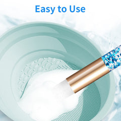 Kirecoo lash shampoo brush green set offers a comfortable grip during cleansing