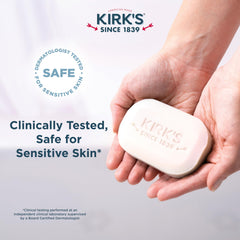 Uso diario en ducha con Kirk’s Castile sin fragancia.