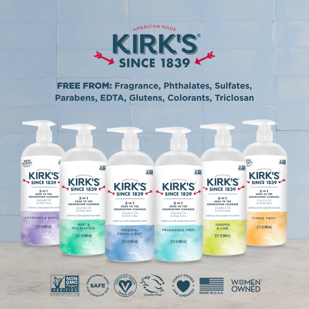 Kirk's 3 en 1 uso diario familiar, práctico y conveniente.