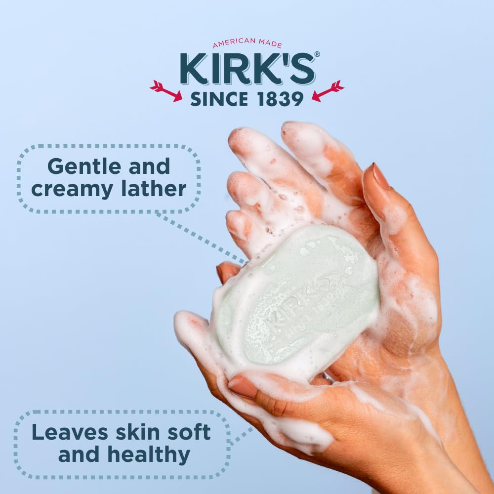 Kirks Castile Jabón genera espuma suave en ducha.
