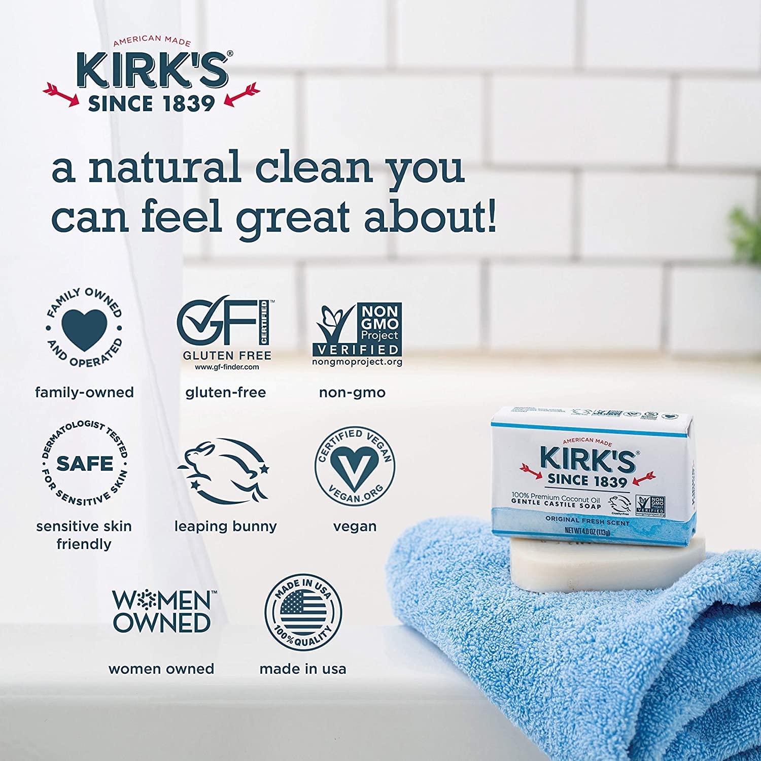Kirk's Castile Coco: biodegradable y respetuoso con el medio ambiente