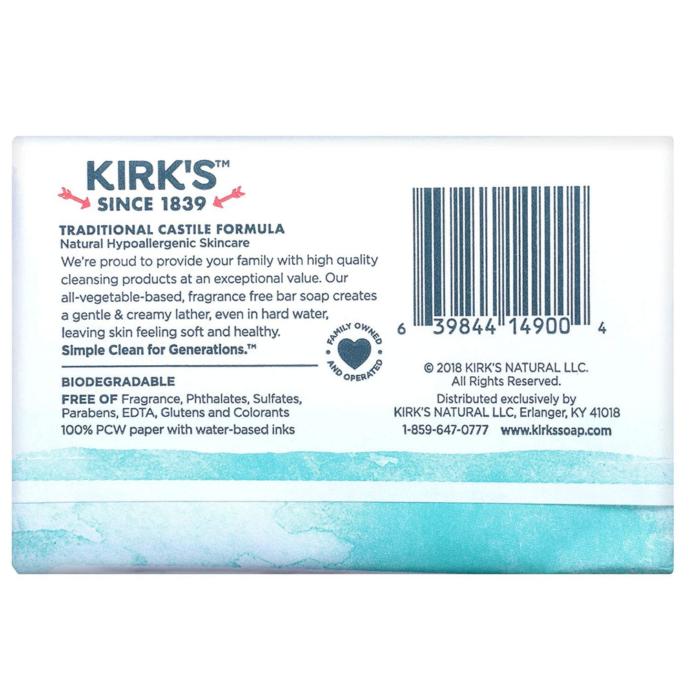 Kirk's Castile Coco: espuma lujosa que cuida la piel