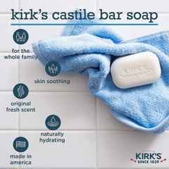 Kirk's Castile Coco: textura sedosa al contacto con la piel