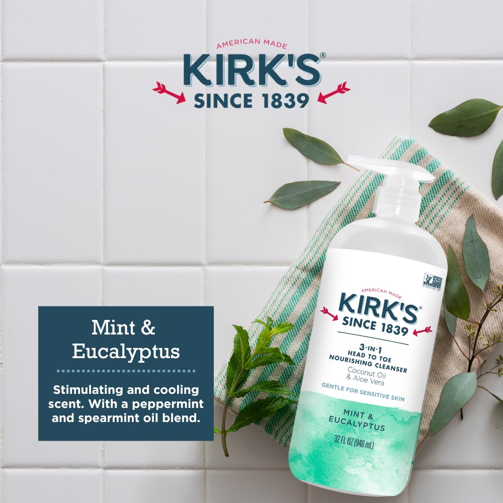 Kirks heritage from 1839 emphasizes trusted coconut castile soap origins.