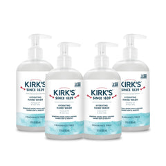 Kirk's Hydrating Hand Wash bottle with coconut oil for a creamy lather and soft hands