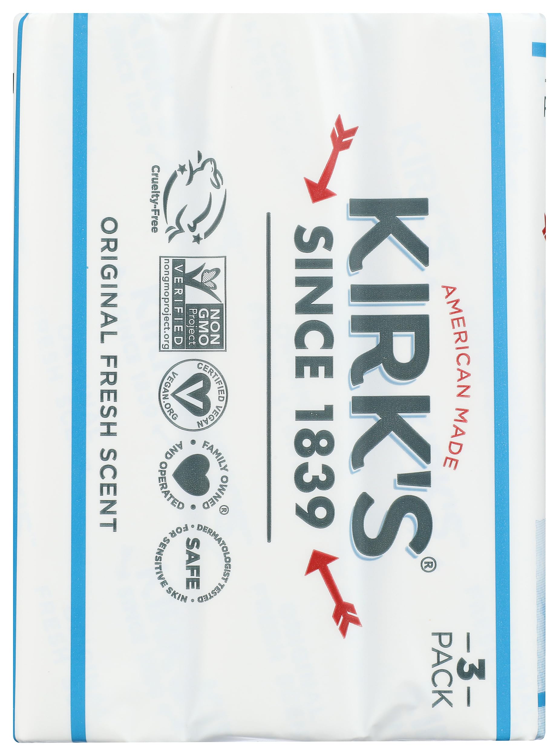 Kirk's Jabón de Castilla Original, ideal para lavado de manos diario.